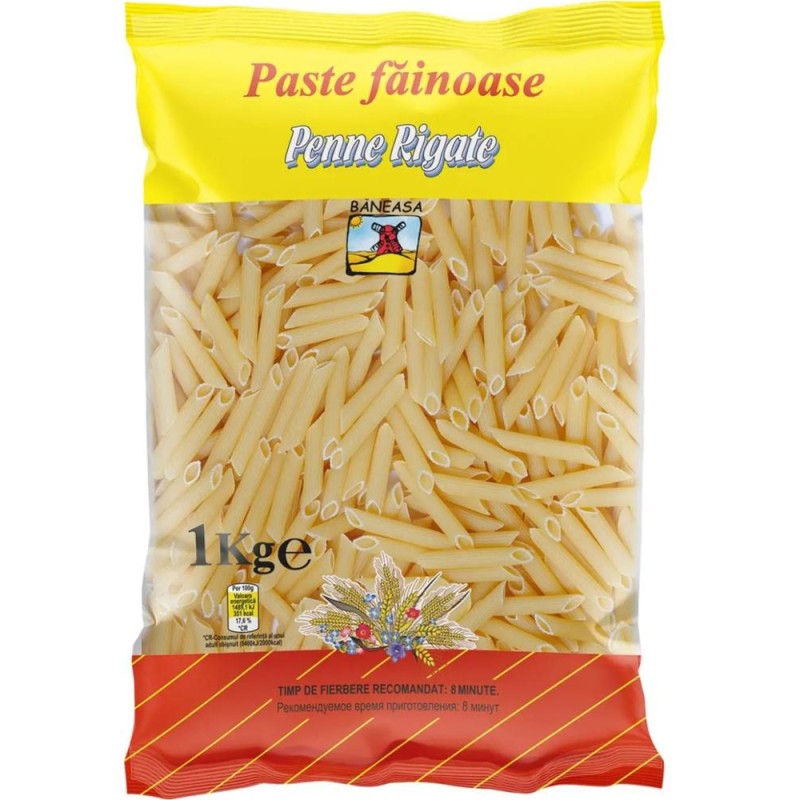 Paste Penne Rigate Baneasa, 1 kg