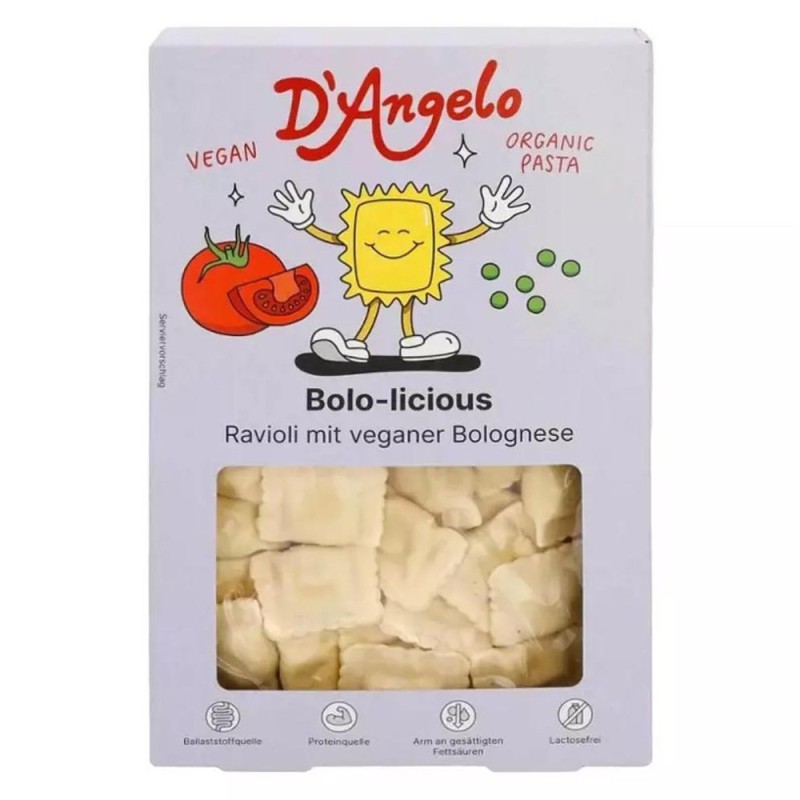 Paste Ravioli Bolognese Bio Vegane, Bolo-Licious, 250 , D'Angelo