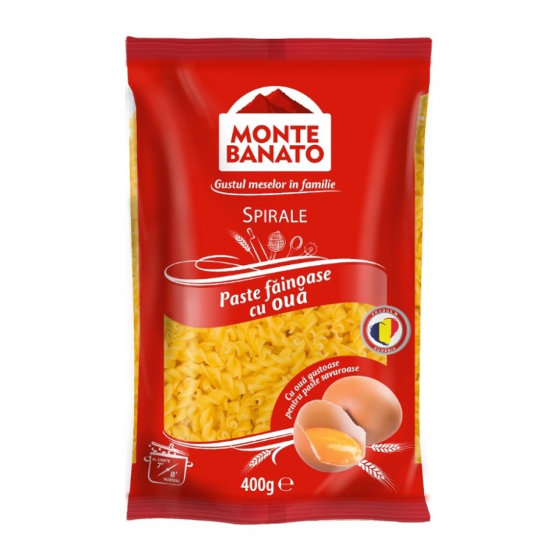 Paste Spirale cu Ou, Monte Banato, 400 g