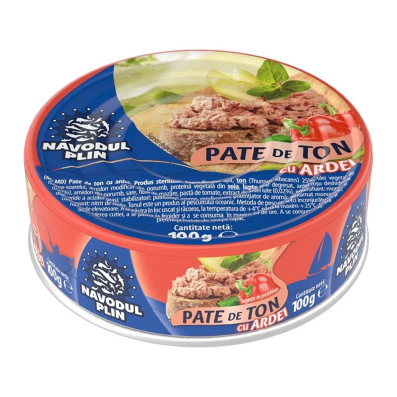 Pate cu Ton cu Ardei, Navodul Plin, 100 g
