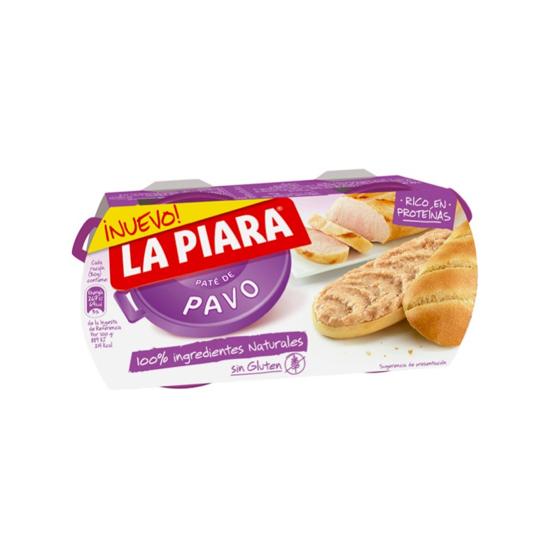 Pate de Curcan La Piara, fara Gluten, 2 x 75 g