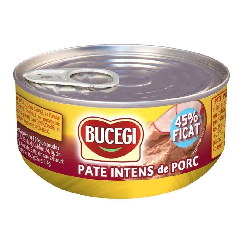 Pate de Porc cu Ficat Bucegi, 45%, 120 g