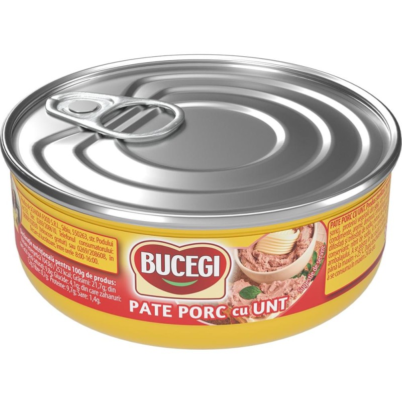 Pate de Porc cu Unt Bucegi, 120 g
