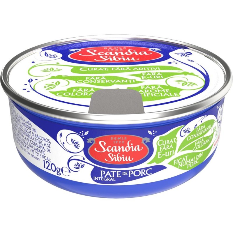 Pate de Porc Scandia Sibiu, 120 g