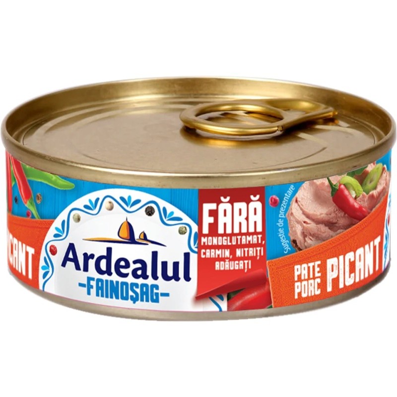 Pate Picant de Porc cu Fainosag Ardealul, 100 g