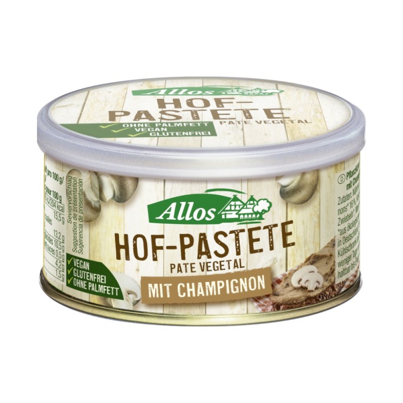 Pate Vegetal cu Ciuperci Eco, Allos, 125 g