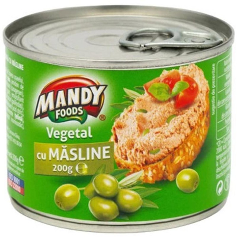 Pate Vegetal cu Masline Mandy, 200 g
