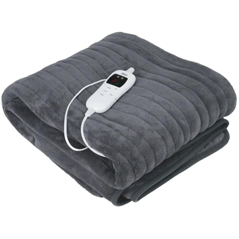 Patura Electrica Gri, Timer 1-9h, Fleece, 160 x 180 cm, 120 W, Zilan
