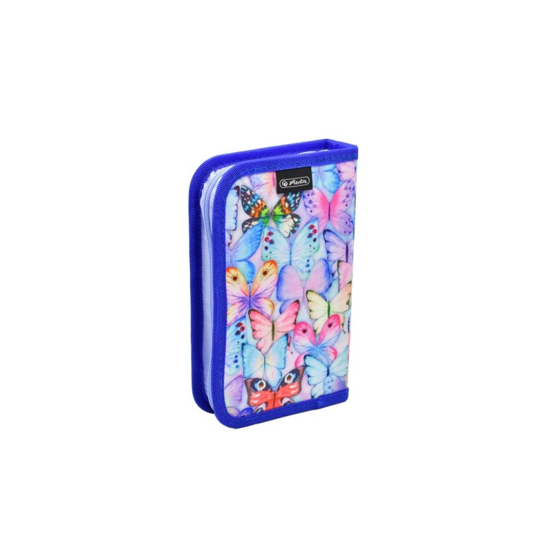 Penar Neechipat cu 2 Clape, 13.5 x 19.5 x 3 cm, Motiv Fluturi Colorati