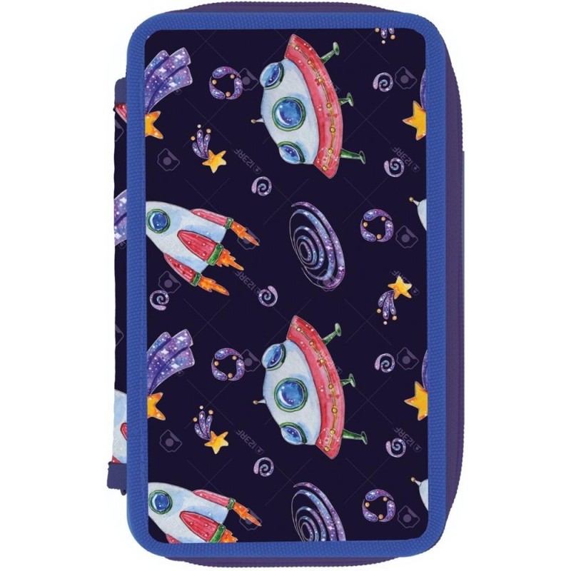 Penar Neechipat, Space, 2 Compartimente, Albastru / Negru, Herlitz