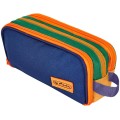 Penar Tip Etui, 3 Compartimente, Neon Albastru/Portocaliu/Verde