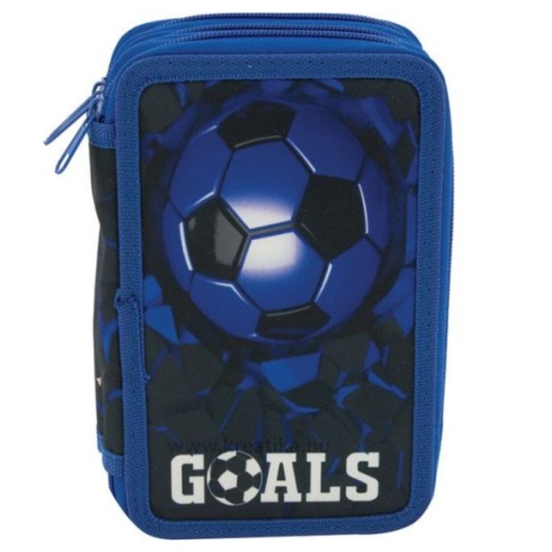 Penar Triplu Goals, 21 x 14 x 6 cm, pentru Baieti, Multicolor, Poliester