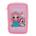 Penar Triplu Princess and Unicorn, 21 x 14 x 6 cm, Univerzal