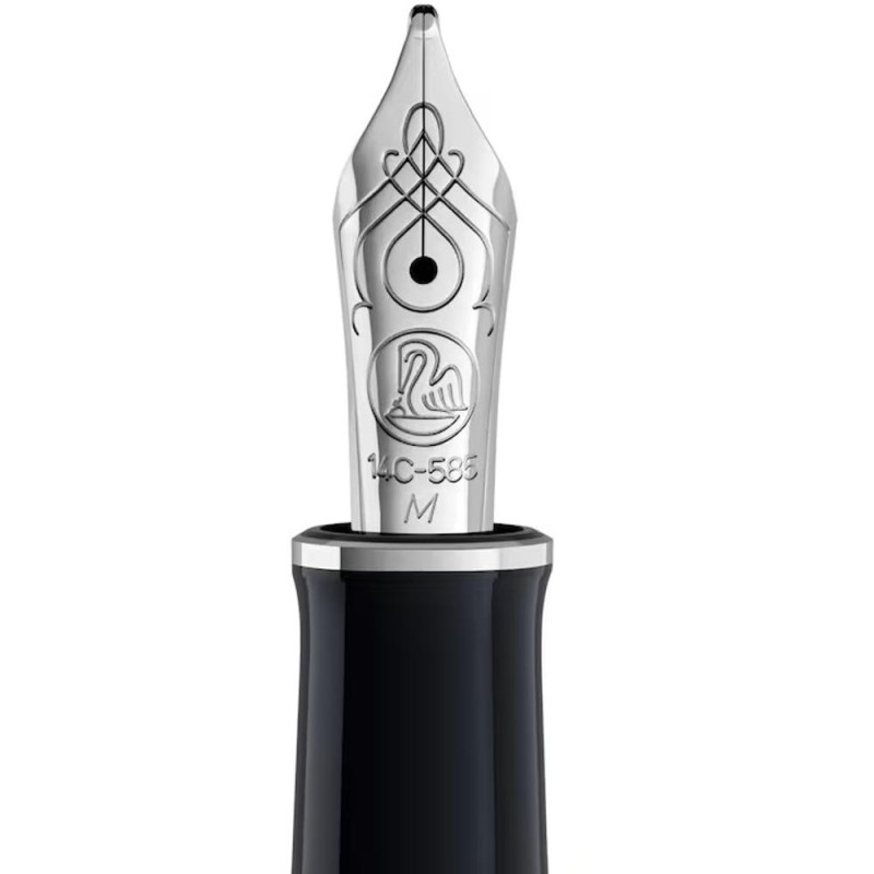 Penita M din Aur 14K/585, Placata cu Rodiu, pentru M605