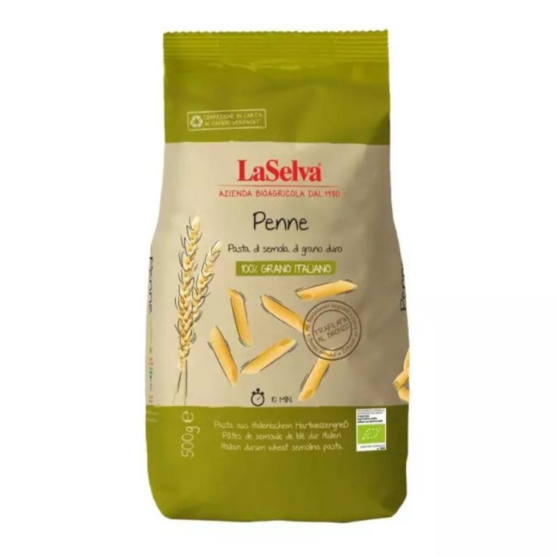 Penne Bio din Grau Dur, 500 g, LaSelva