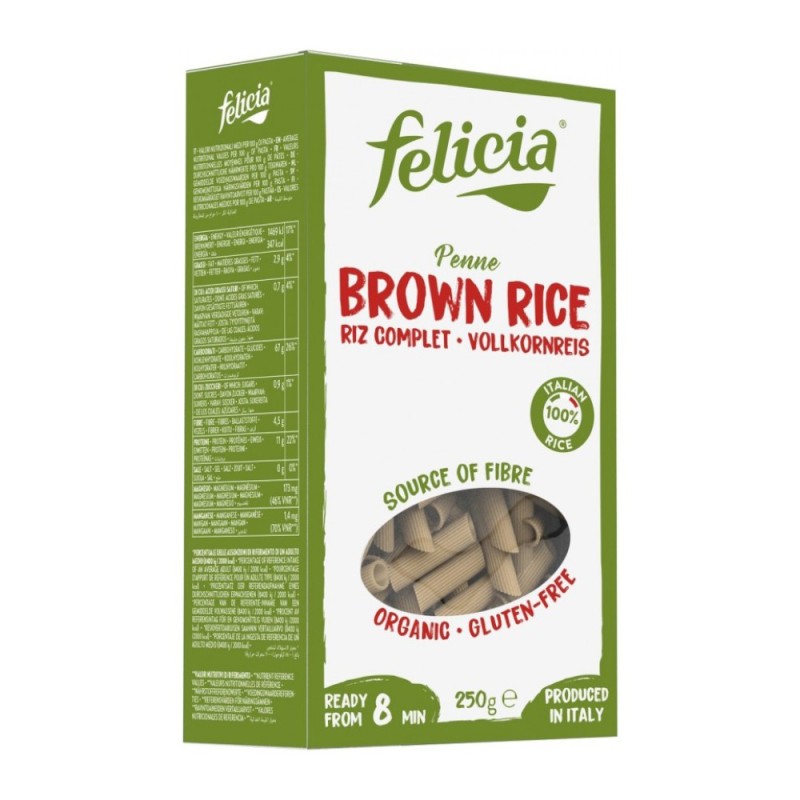 Penne Bio, Felicia, din Faina de Orez Integral, 250 g