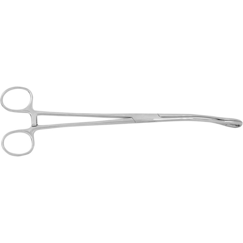 Pensa Port-Tampon Foerster, curba, 25 cm, Otel Inoxidabil