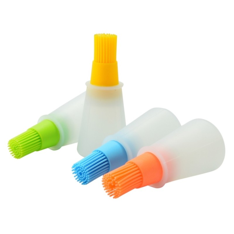 Pensula pentru Copt din Silicon, Recipient pentru Lichide, 11.5 x 4.8 cm, Perfect Home