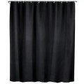 Perdea de Dus Impermeabila cu Carlige, Neagra, Vilde, 180 x 180 cm