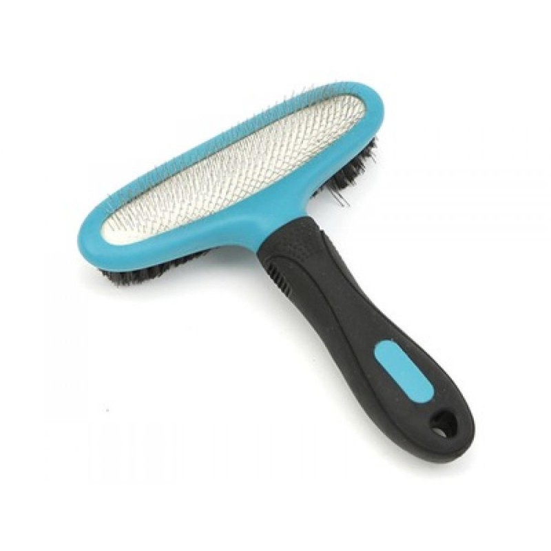 Perie cu Doua Fete pentru Caini Slicker, M-Pets