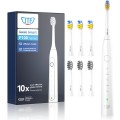 Periuta Dinti Electrica JTF Sonic, Alba, P100, 6 Capete Periuta, Cablu de Incarcare, Suport