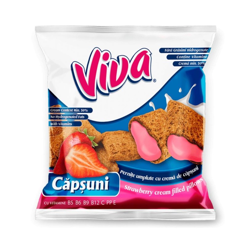 Pernite cu Crema de Capsuni Viva, 100 g