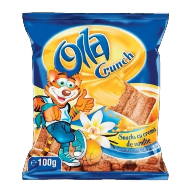 Pernite Olla, Crunch Snack, cu Crema de Vanilie, 100 g