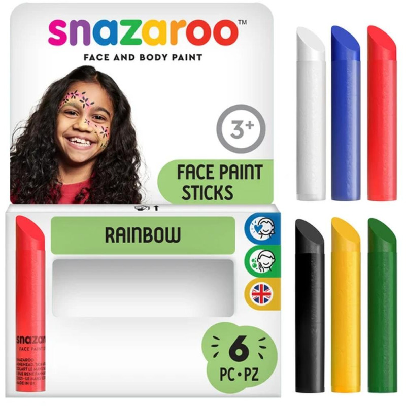 Pictura pe Fata, Unisex, 6 Stick-Uri, Snazaroo