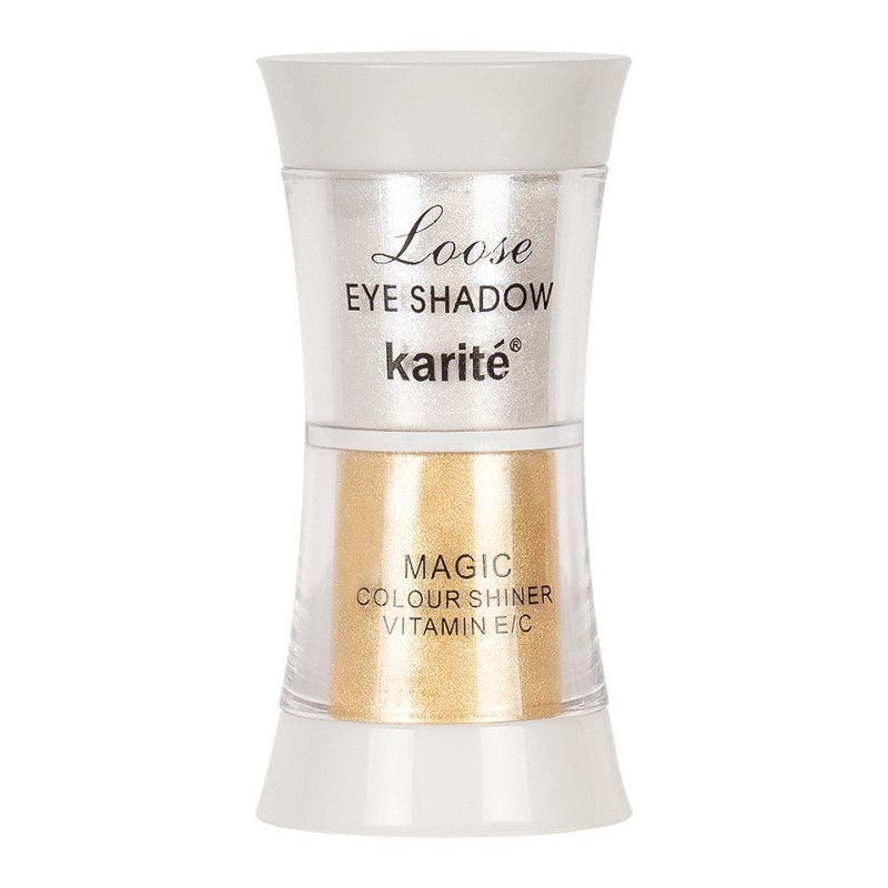 Pigment si Sclipici Auriu si Alb Shimmer 2 In 1 Karite Loose Eye Shadow