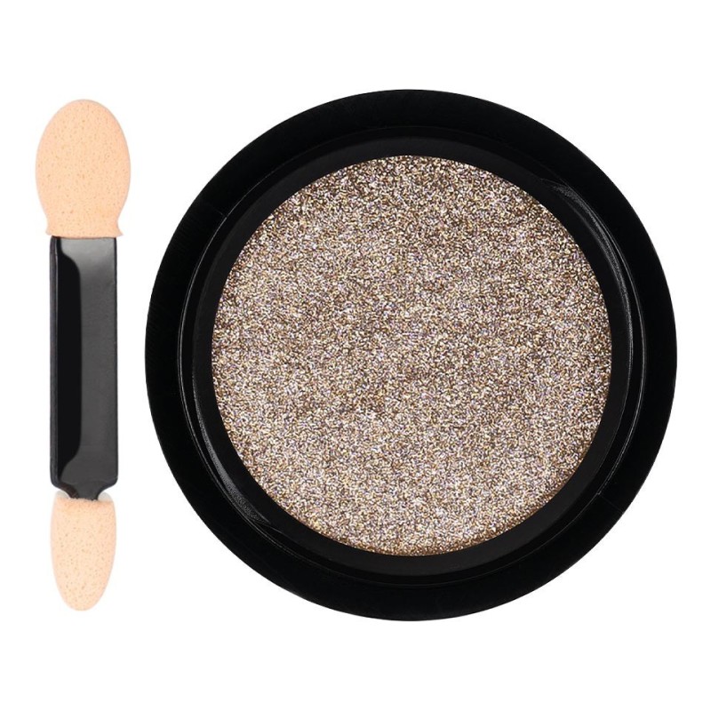 Pigment Unghii Mirror Powder Luxorise, Platinum Gold
