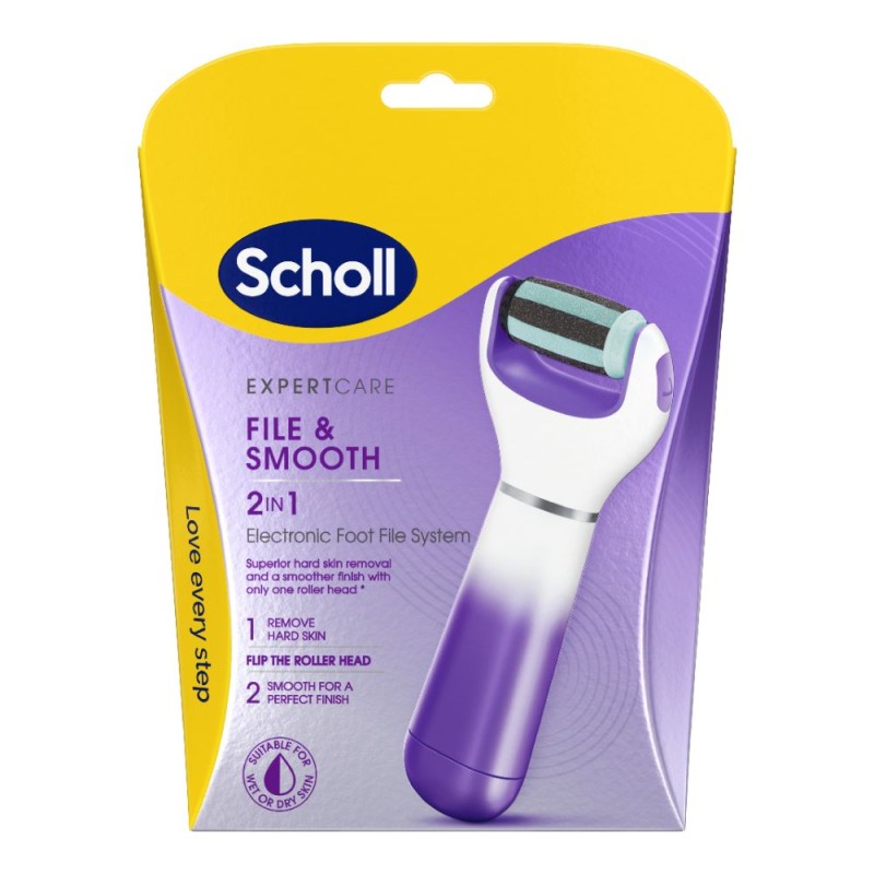 Pila Electrica pentru Picioare, 2 in 1, Scholl Purple