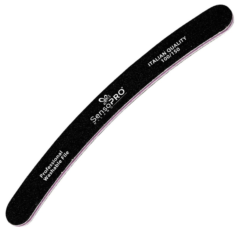 Pila Unghii Banana Granulatia 100/150, SensoPRO Milano, Negru