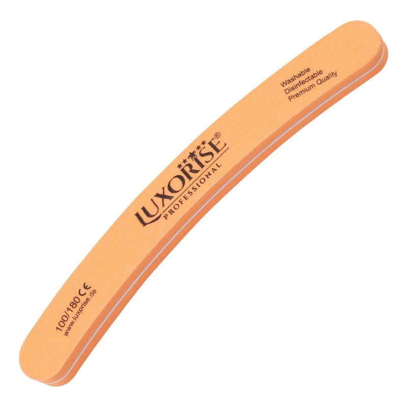 Pila Unghii Lavabila Banana Luxorise, Granulatia 100/180, Portocaliu
