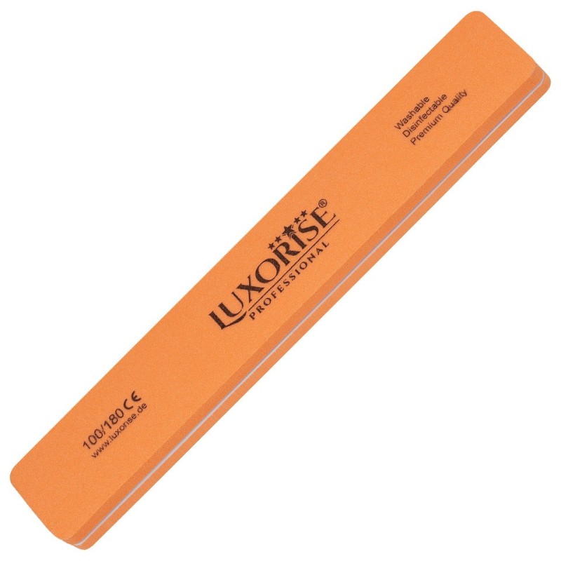 Pila Unghii Lavabila Lata Luxorise, Granulatia 100/180, Portocaliu