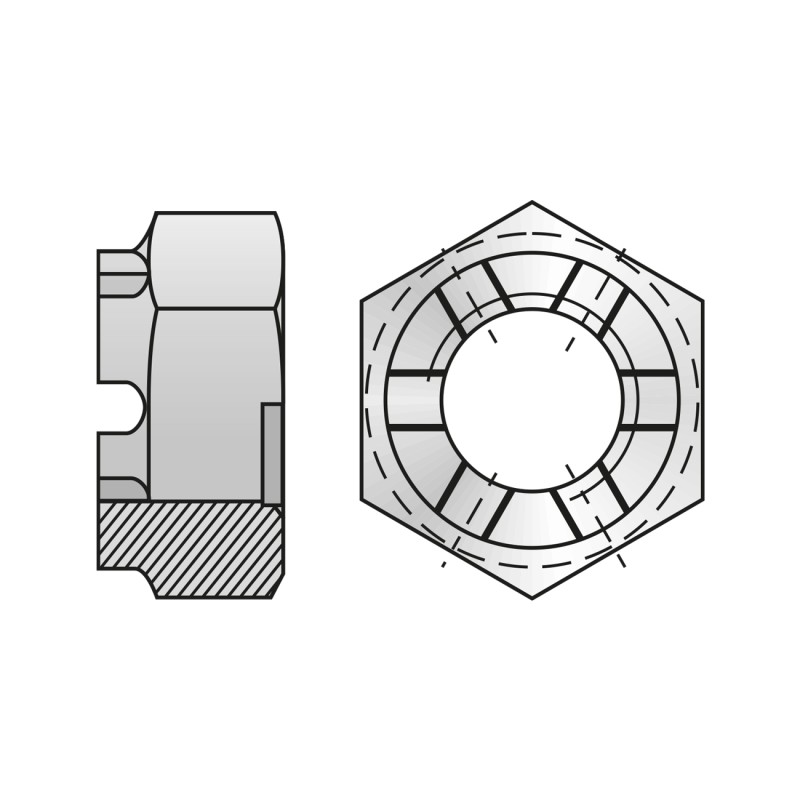 Piulita Crenelata Joasa Pas Fin 937 Otel-M27 X 1.5