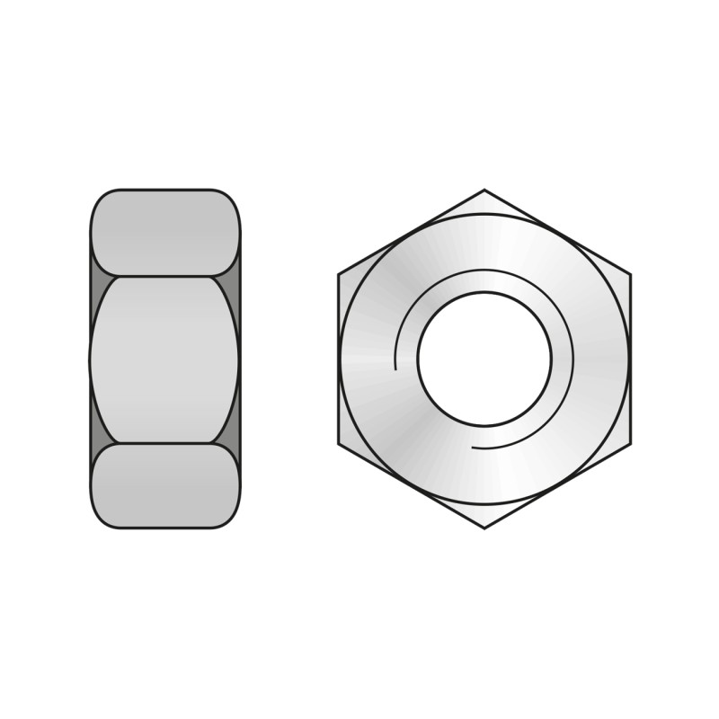 Piulita Hexagonala Filet Withworth 555 Otel Gr.5 Zincat-W112