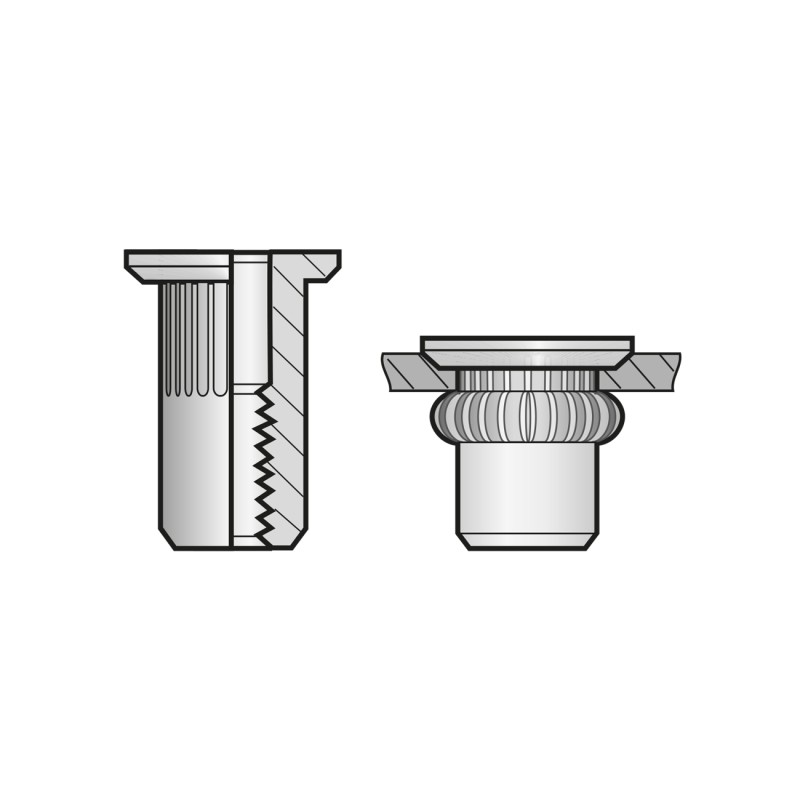 Piulite-nit Ingropate Cap Tesit 90 Otel-M 4 X 11.5
