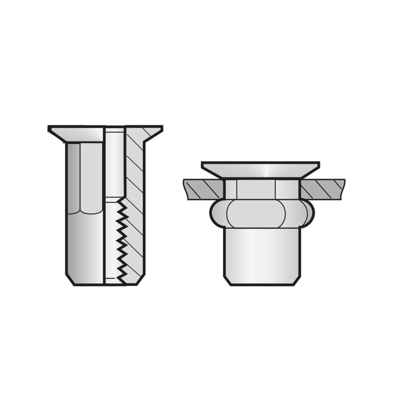 Piulite-nit Semihexagonale Cap Tesit Inox-M10 X 19