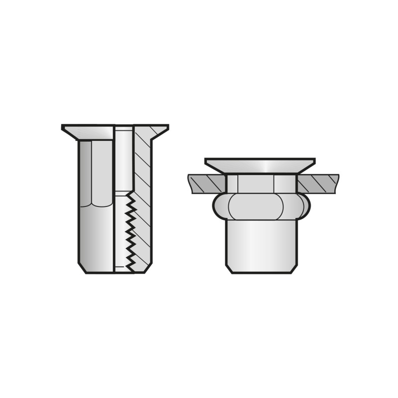 Piulite-nit Semihexagonale Cap Tesit Otel-M 8 X 16