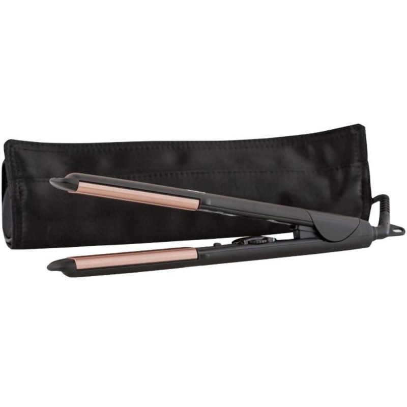 Placa de Indreptat Parul, cu Husa, Neagra, Temperatura Reglabila