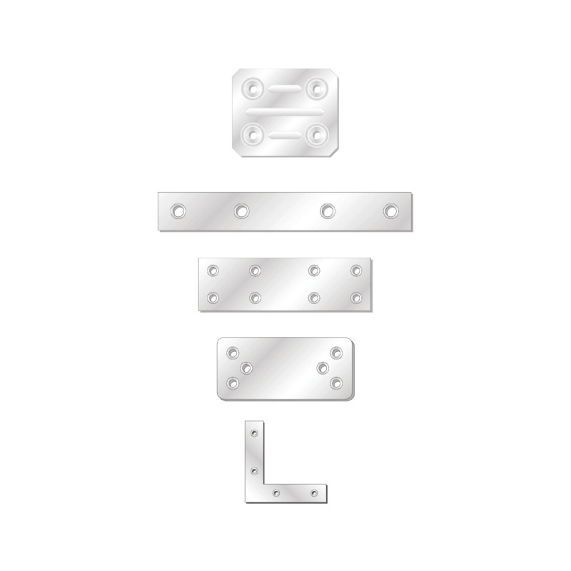 Placuta Vopsita Alb Electrostatic Tip 2 80x15x2 Mm Perforatii 4xr5.0