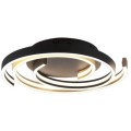 Plafoniera Caya, 1x SMD, 58 W, 6800 lm, 2300 si 3000 si 4000K, Negru, Bronz Mat, Trio