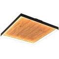 Plafoniera Kalea, 1x SMD, 41 W, 4800 lm, 3000K, Negru, Lemn Natural, Trio
