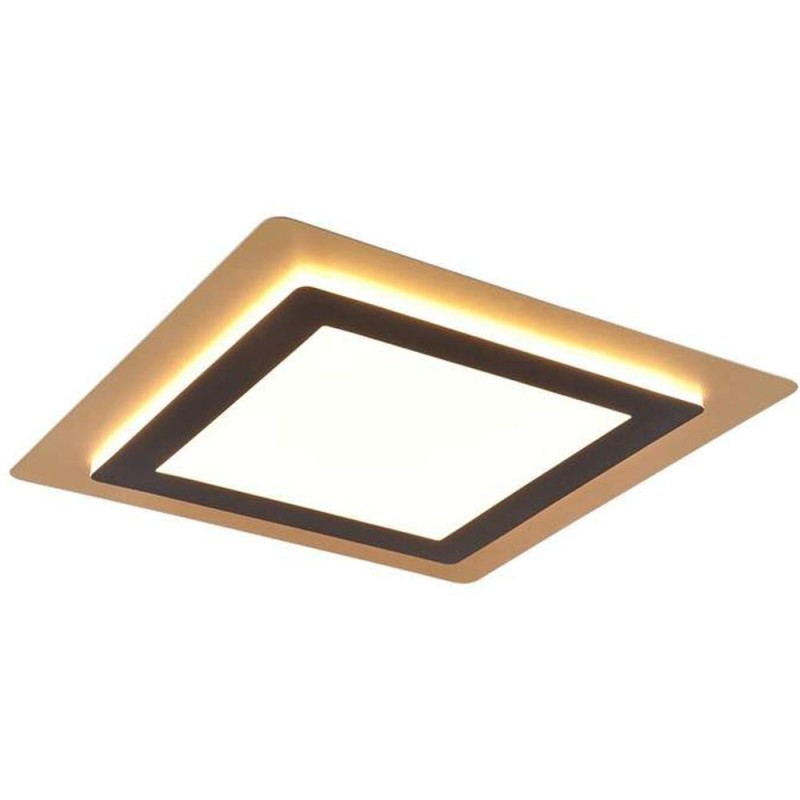 Plafoniera Morgan, 1x SMD, 46 W, 6000 lm, 2700-6500K, Telecomanda, Negru, Auriu, Trio