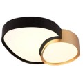 Plafoniera Rise, 1x SMD, 21 W, 2400 lm, 2700-6500K, Telecomanda, Negru, Auriu, Trio