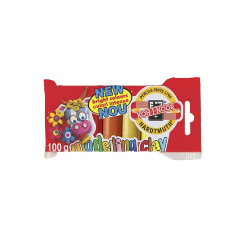 Plastilina Scolara, Tavita Plastic, 5 Culori, 100 g