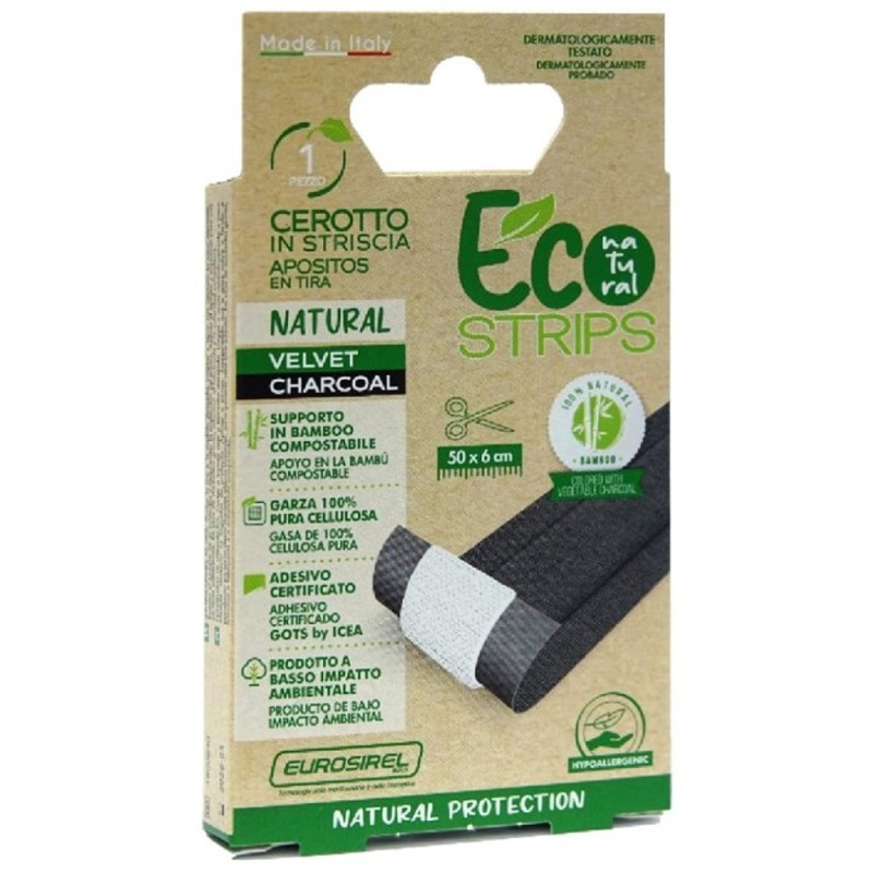 Plasture Tip Banda Pharmadoct Natural Velvet Charcoal Bambu, 50 x 6 cm