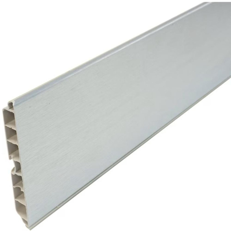 Plinta PVC, Inaltime 120 mm, Lungime 2000 mm, Finisaj Aluminiu, Ideal Feroluc
