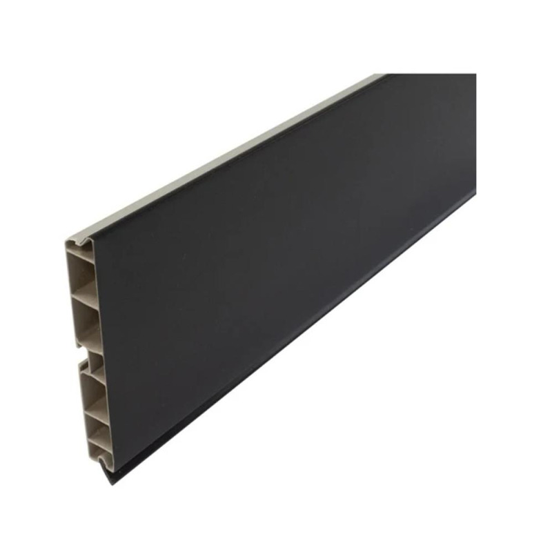 Plinta PVC, Inaltime 120 mm, Lungime 2000 mm, Finisaj Negru Mat, Ideal Feroluc