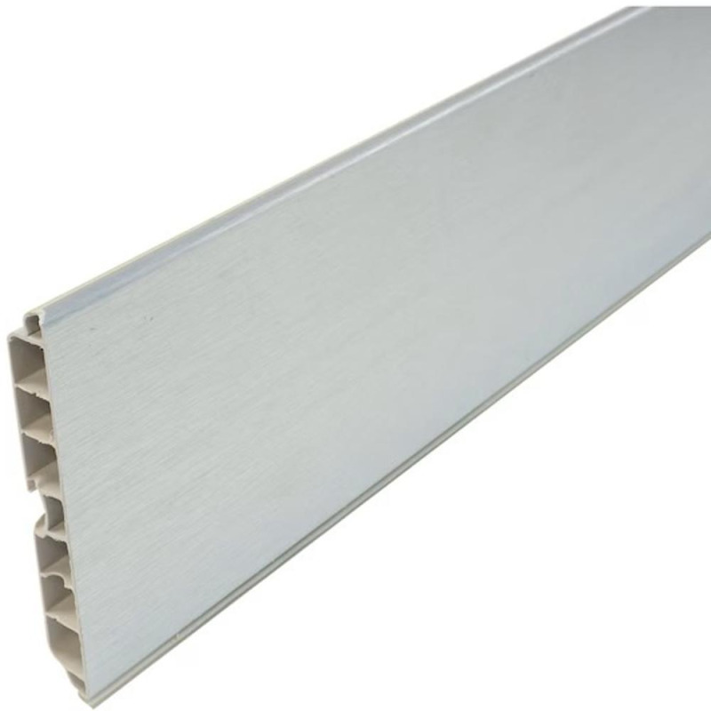 Plinta PVC, Inaltime 150 mm, Lungime 2000 mm, Finisaj Aluminiu, Ideal Feroluc